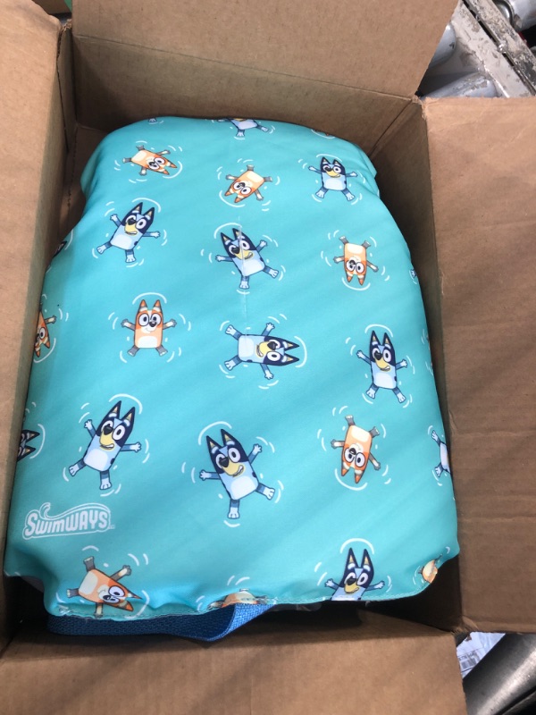 Photo 1 of [slightly ripped] SwimWays Bluey Life Jacket, US Coast Guard Approved Kids Swim Vest, 33-55 lbs, Bluey