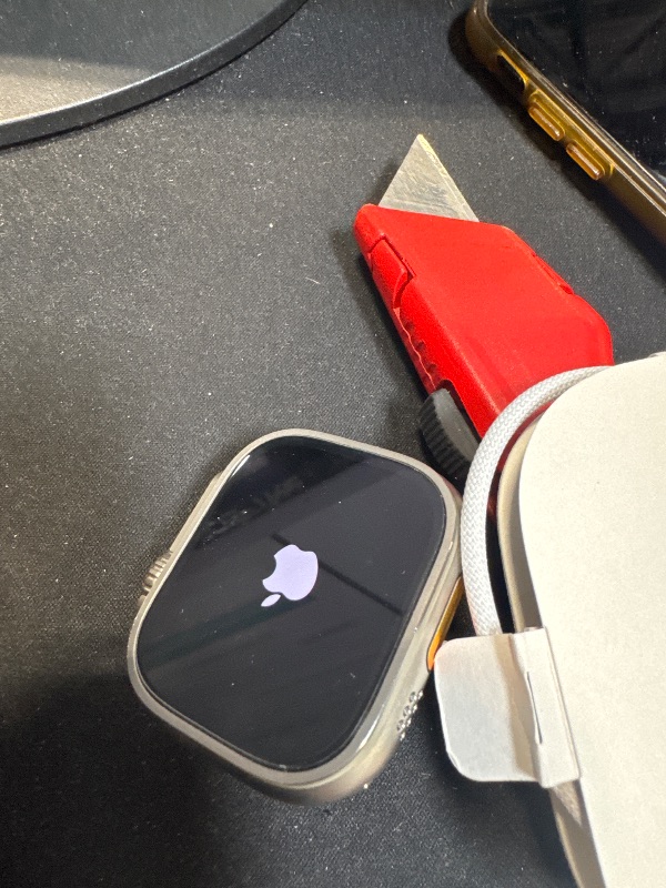 Photo 1 of ***LOCKED****Apple Watch Ultra [GPS + Cellular 49mm] Titanium Case with Midnight Ocean Band, One Size (Renewed Premium)