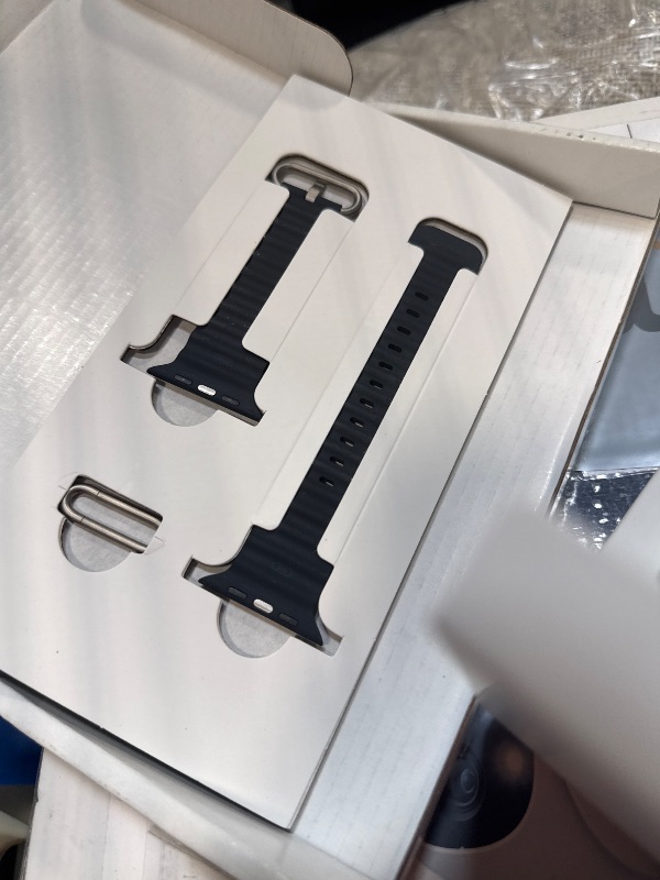 Photo 1 of ***LOCKED****Apple Watch Ultra [GPS + Cellular 49mm] Titanium Case with Midnight Ocean Band, One Size (Renewed Premium)