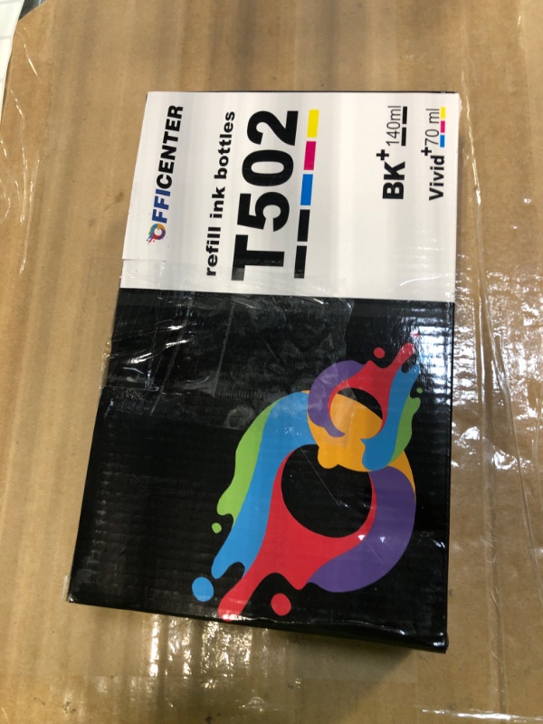 Photo 1 of Officenter T502 502 Ink Refill Bottles for Ecotank ET2760 ET-4760 ET2750 ET-3760 ET-2850 ET-15000 ST-4000 ST-2000 ET-3710 ET-3850 ET-3750 ET-4850 ET-3830 ET4750 ET2700 ST3000 ET3700 Printer(2BK C M Y)