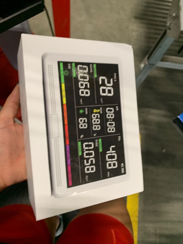 Photo 1 of 16 in 1 Air Quality Monitor Indoor 7" Display 9 AQI+7 AQI Alerts Air Quality Meter
