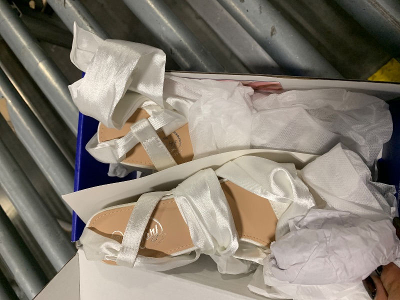 Photo 1 of ***DIRTY**Trary White Heels, White Heels for Women,Kitten Heels for Women,Lace Up Heels, 3.5 Inch Strappy Heels, Wide Feet Wrap Heels,Open Toe Small Heels,Tie up Heels, Prom Heels,Tacones Blancos Para Mujer