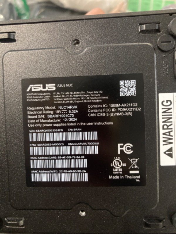 Photo 1 of ***USED****ASUS NUC 14 Pro Slim Barebone with Intel 14th Gen Core Ultra 7 155H (NPU Support), Up to 96GB DDR5 RAM, Dual Storage Design, Thunderbolt 4, Wi-Fi 6E & Bluetooth 5.3, with VESA Mount