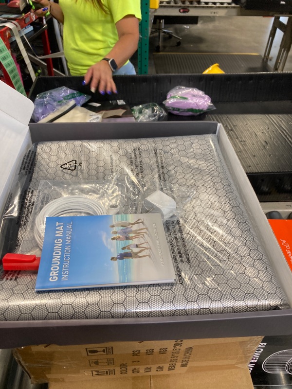 Photo 1 of Grounding Mat for Bed, Graphene Grounding Pad for Sleeping, Reduce Anxiety and Inflammation, Pain Relief, Improve Energy -Includes Grounding Cord, Test Pen & Safety Adapter (King)