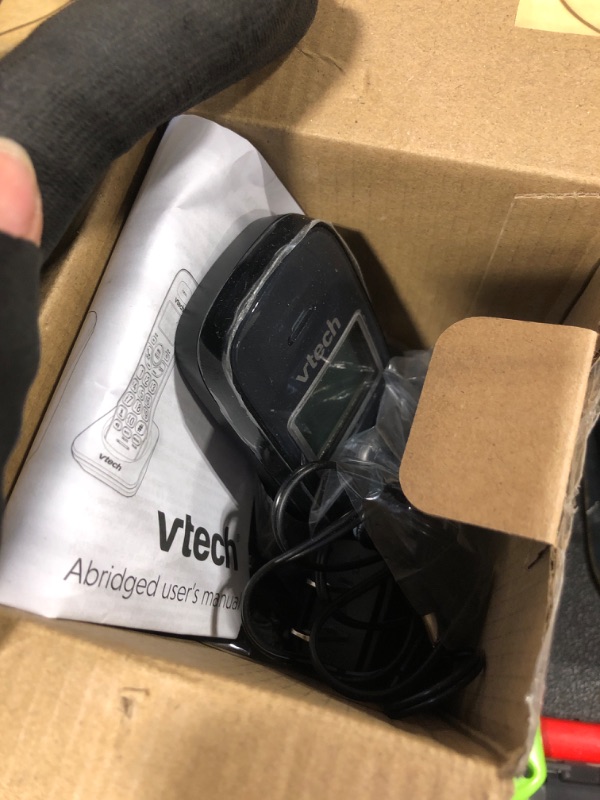Photo 1 of [New] VTech VG131-11 DECT 6.0 Cordless Phone - Bluetooth Connection, Blue-White Display, Big Buttons, Full Duplex, Caller ID, Easy Wall Mount, 1000ft Range (Black)