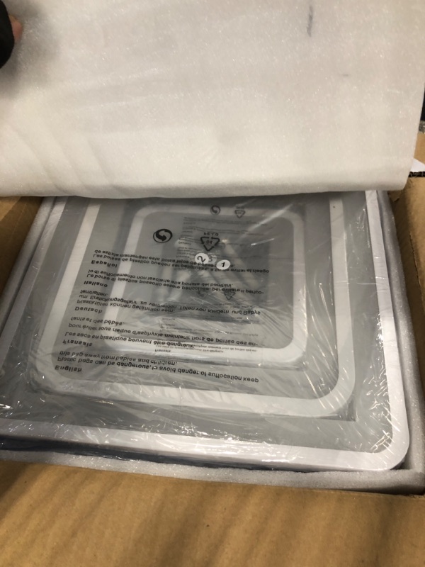 Photo 1 of Shine LUEST Modern LED Ceiling Lights for Bedroom Dimmable Modern 6 Ring Square Ceiling Lights for Living Room with Remote Control White Bedroom Ceiling Lamp Fixures for Kitchen,Bathroom,Balcony