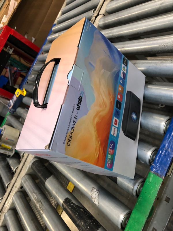 Photo 1 of [2025 Netflix-Official | 386+ Built-in Apps] DBPOWER E2 Smart Projector with WiFi and Bluetooth, Mini Projector 4K Support with Netflix, Youtube, Disney+, Hulu, Max, Crunchyroll w Portable Case