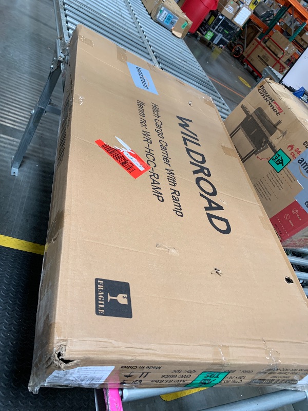 Photo 1 of **SIMILAR ITEMS** Hitch Cargo Carrier w/Ramp Foldable 500 Lbs Capacity Hitch Mount Steel Wheelchair Carrier Mobility Scooter Ramp 2" Hitch Receiver for SUV Truck Van Car