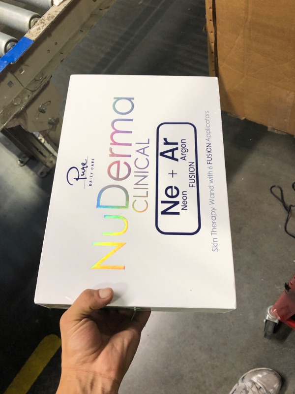 Photo 1 of NuDerma Clinical Skin Therapy Wand - Portable Skin Therapy Machine w 6 Fusion Neon + Argon Wands – Anti Aging - Clarifying - Skin Tightening & Radiance - Wrinkle Reducing