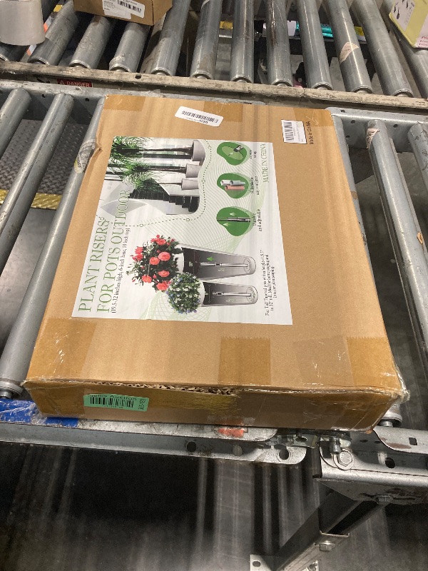 Photo 1 of 2 Set Adjustable Plant Risers for Inside Pot, Planter Insert for Large Pot, 20-32'' Rise Filler Riser of Tall Flower Pots, Metal Lift Insert for Tall Taper Flower Pots (6"8"10" Base or Top)