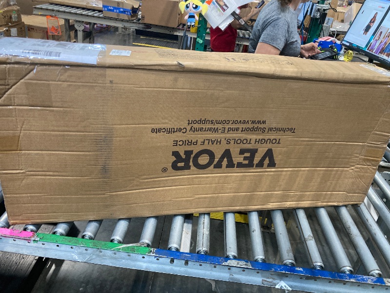 Photo 1 of [Similar but smaller size] VEVOR Utility Service Cart, 2 Shelf 550LBS Heavy Duty Plastic Rolling Utility Cart with 360° Swivel Wheels (2 with Brakes), Large Lipped Shelf, Ergonomic Storage Handle for Warehouse/Garage/Cleaning