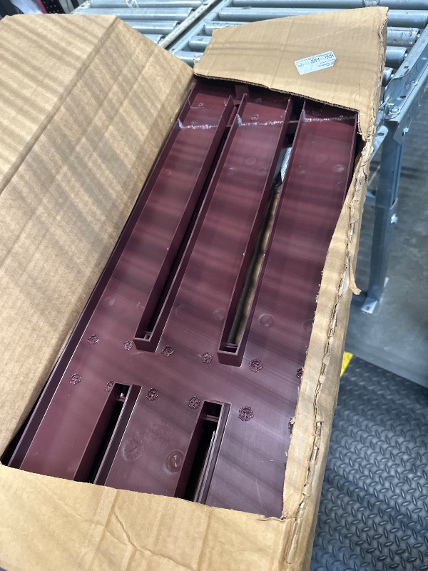 Photo 1 of 12"W x 34"H Lifetime Vinyl, TailorMade Three Board Spaced (2 Batten), Board-n-Batten Shutters, w/Shutter-Loks (Per Pair), Bordeaux