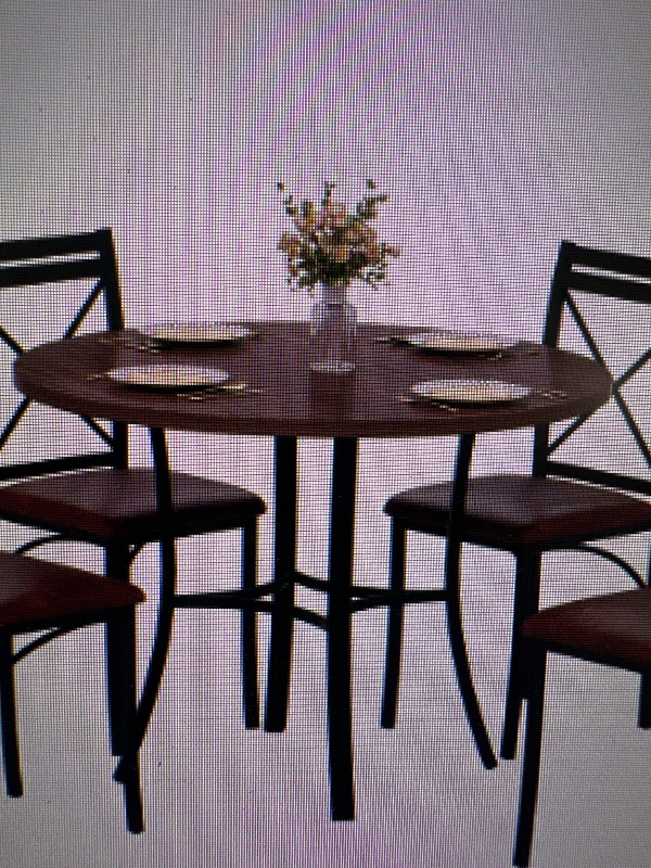 Photo 1 of ***table only****VECELO Dining Table for 4 People, Wood Design, Small Space, Brown