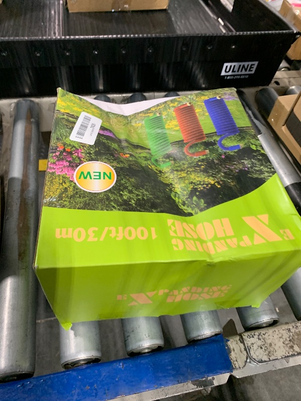 Photo 1 of 100 ft Expandable Garden Hose with 10 Spray Nozzle - 4 -Layer Latex Core - Heavy Duty Superior Strength 3750D - Expanding Water Hose - Extra Strong Brass Connectors/Storage Bag