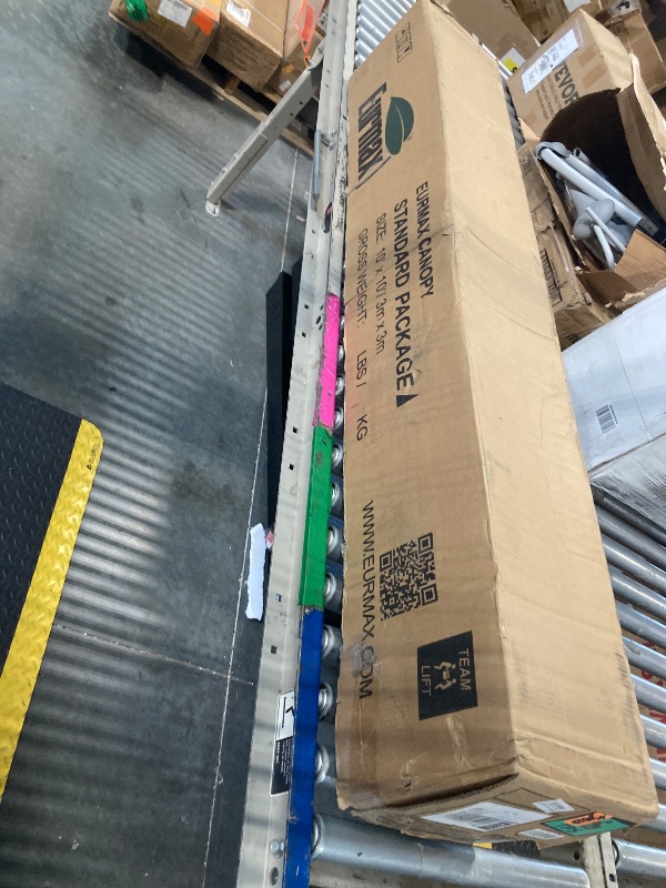 Photo 1 of ***POLES ARE BENT, SOLD FOR PARTS, NO RETURNS***
Eurmax USA 10'x10' Pop-up Canopy Tent Commercial Instant Canopies with 4 Removable Zipper End Side Walls and Roller Bag, Bonus 4 SandBags(Khaki)