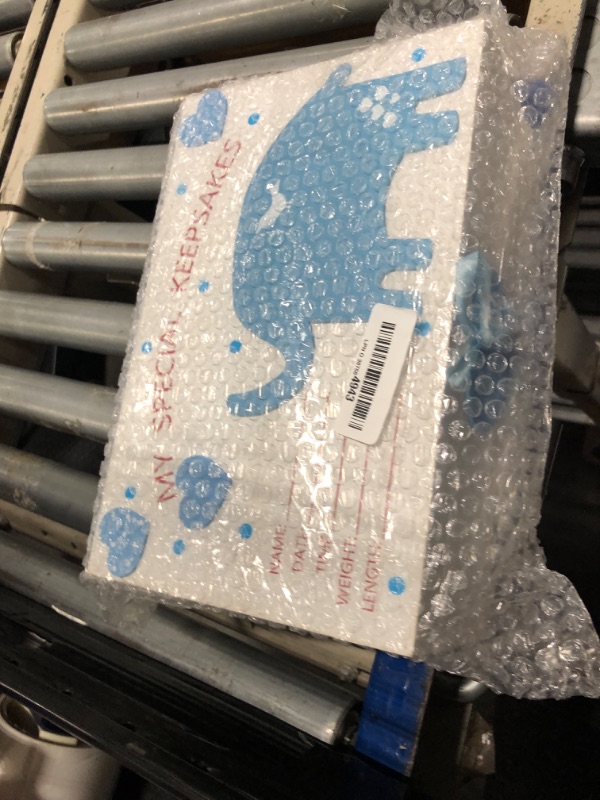 Photo 1 of **Chipped bottom***Soaoo 3D Wooden Baby Boys Memories Keepsake Box Baby Girls Elephant First Keepsake Box New Parent Newborn Baptismal Birthday Gift for Mementos 11.81'' x 7.87'' x 3.94''(Blue)