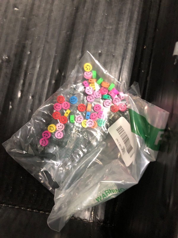 Photo 1 of 100pcs Mixed Polymer Clay Spacer Beads for Women Jewelry Making DIY Bracelet Necklace Hair Clip Accessories (Colorful Smile Face)