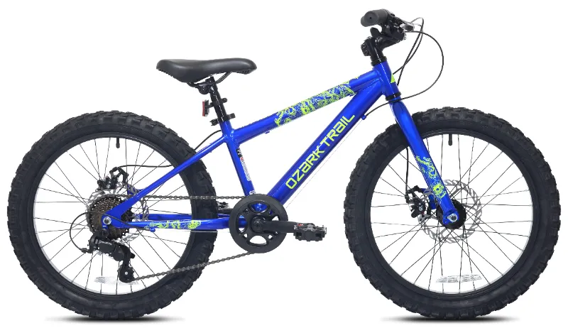 Photo 1 of **RETURNS ARE NOT ACCEPTED** 20" Ozark Trail Vibe Mountain Bicycle, 7 Speed, Fits Riders 3'11"-4'4", Blue, Teen, Unisex