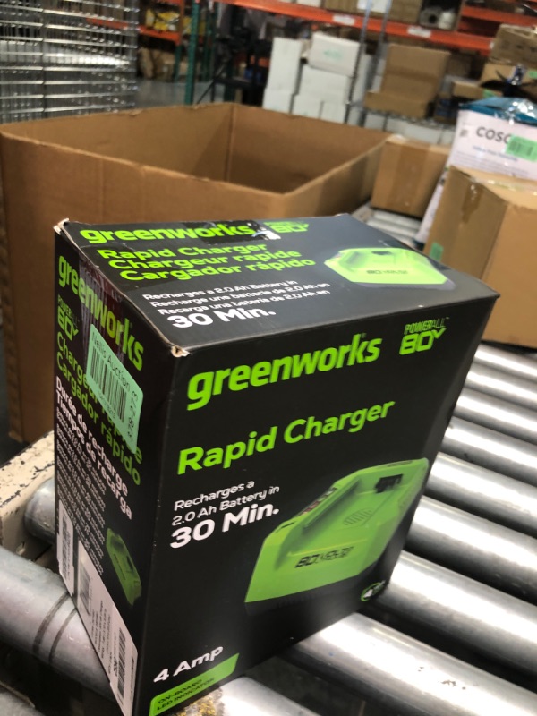 Photo 1 of Greenworks PRO 80V Lithium Ion Single Port Rapid Battery Charger GCH8040