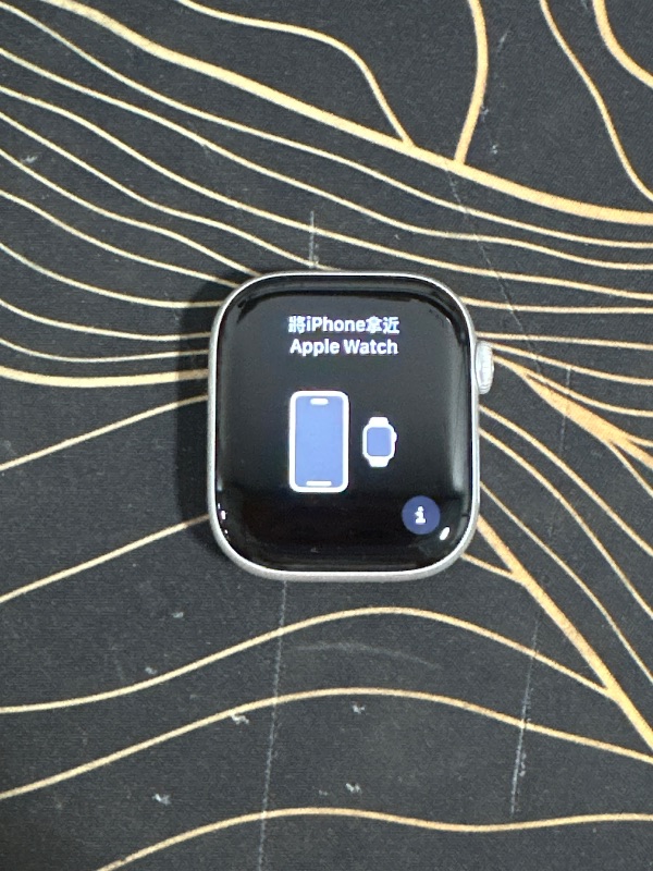 Photo 1 of **MISSING WATCH BAND** Apple Watch Series 10 [GPS 42mm case] Smartwatch with Silver Aluminium Case with Denim Sport Band - S/M. Fitness Tracker, ECG App, Always-On Retina Display, Water Resistant