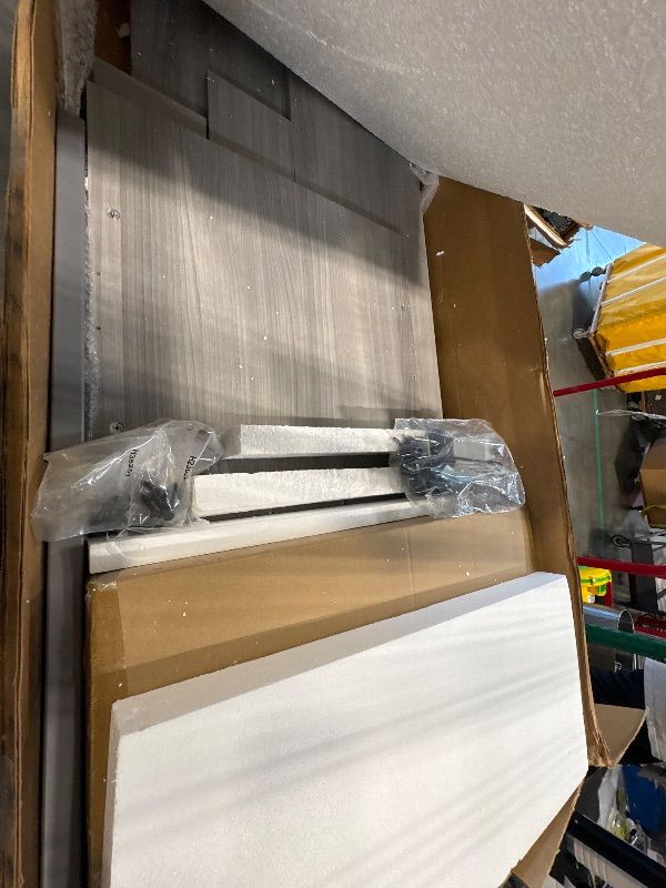 Photo 1 of ** PARTIAL SET ** 
Bush Furniture Somerset 72W 3 Position Sit to Stand L Shaped Desk with Hutch in Platinum Gray | Adjustable Height Table for Office 
** SMALL SIDE PIECE ONLY **     