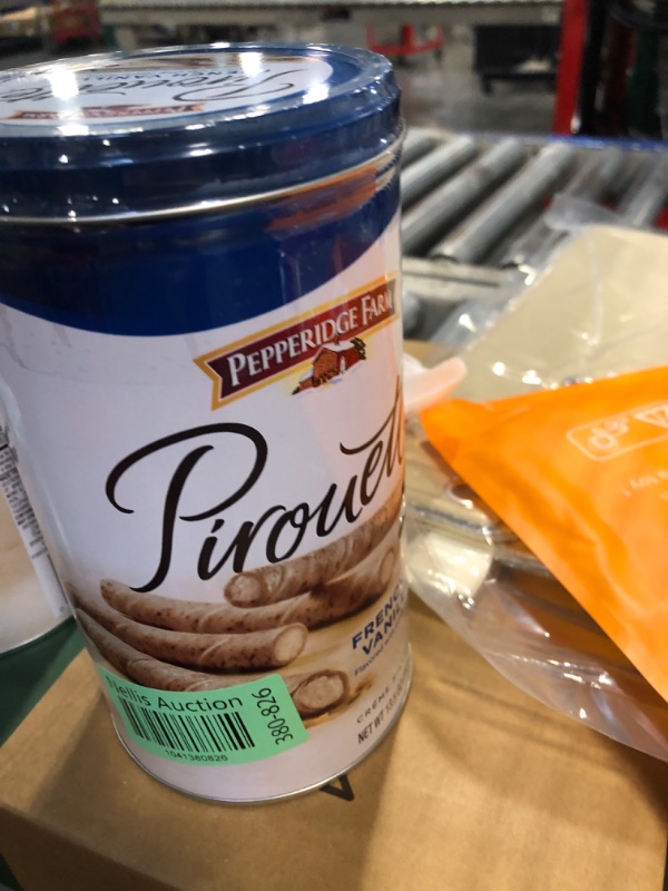 Photo 1 of ********** EXP JULY 08/2025Pepperidge Farm Pirouette Cookies, French Vanilla Flavored Crème Filled Wafers, 13.5 Oz Tin