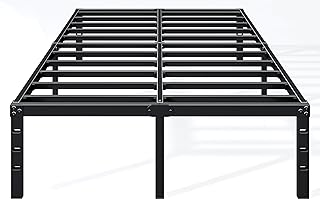 Photo 1 of 18 Inch Full Bed Frame - Sturdy Metal Platform Full Size, No Box Spring Needed, Heavy Duty, Easy Assembly, Strong Bearing Capacity, Under Bed Storage, Black