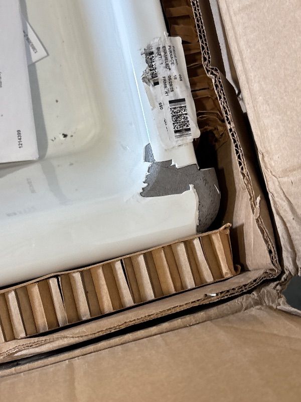 Photo 1 of **DAMAGED ON THE CORNER**KOHLER 5826-0 Whitehaven Farmhouse Self-Trimming Undermount Single-Bowl Sink with Short Apron, 33 Inch, White