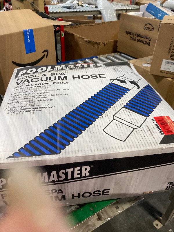 Photo 1 of Poolmaster 33430 Heavy Duty In-Ground Pool Vacuum Hose With Swivel Cuff, 1-1/2-Inch by 30-Feet,Neutral