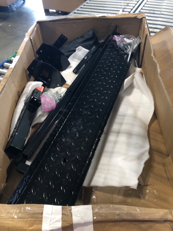 Photo 1 of  Motorcycle Carrier, 600 LBS Steel Motorcycle Carrier Hitch Mount with 47" Longer Ramp, Scooter Dirt Bike Trailer Hauler with Ratchet Straps and Stabilizer, for Car, Truck with 2" Hitch Receiver