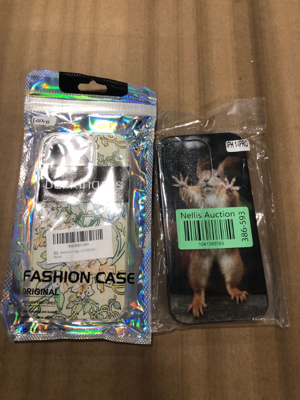 Photo 1 of *** BUNDLE OF 2 ***FEIZHIRUNAI Compatible for iPhone 14 Pro Case, Cute Squirrel Funny Animal iPhone Case Shockproof Protective Soft TPU Case Gift for Girls Women