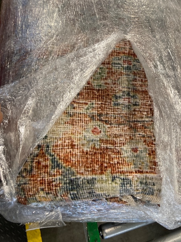 Photo 1 of ***SIMILAR ITEM***Washable 9x12 Large Area Rug: Vintage Non-Slip Backing Rugs for Living Room Stain Resistant Bedroom Carpet Soft Medallion Farmhouse Floor Mat for Dining Room Home Office 9x12 Brown/Orange