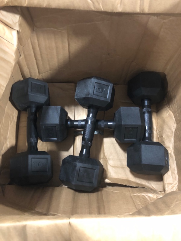 Photo 1 of ***** SET OF 4*******  CAP Barbell 10 LB Coated Hex Dumbbell Weight with Black Handle