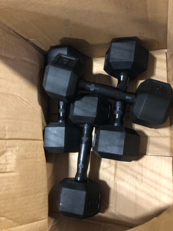 Photo 1 of ***** SET OF 4******* CAP Barbell 10 LB Coated Hex Dumbbell Weight with Black Handle
