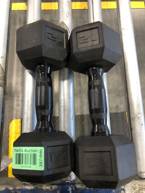 Photo 1 of ****** SET OF 2**** CAP Barbell 12 LB Coated Hex Dumbbell Weight with Black Handle