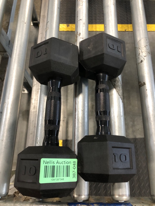 Photo 1 of ***** SET OF 2**** CAP Barbell 10 LB Coated Hex Dumbbell Weight with Black Handle