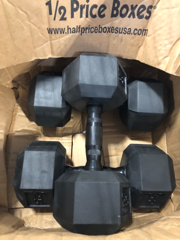 Photo 1 of  **** SET OF 3***** CAP Barbell 25 LB Coated Hex Dumbbell Weight with Black Handle