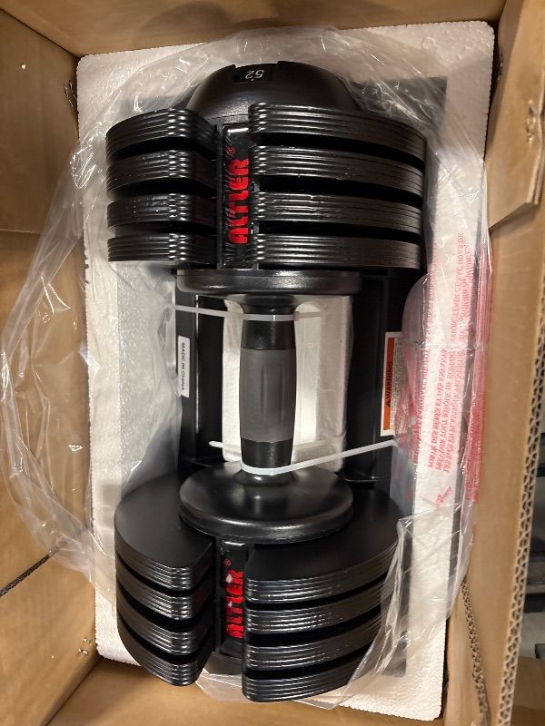 Photo 1 of **ONLY ONE SET**Adjustable Dumbbell Set with Tray - 52lbs, Anti-Slip Handle & Weight Plate for Home Strength Training