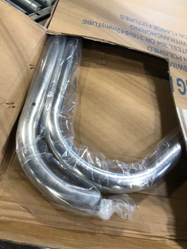 Photo 1 of DOEL 4-Step Pool Ladder with Stainless Steel Steps, Non-Slip Swimming Pool Ladders for Inground Pools, Sturdy and Durable, Entry and Exit Easier Pool Steps for Inground Pools