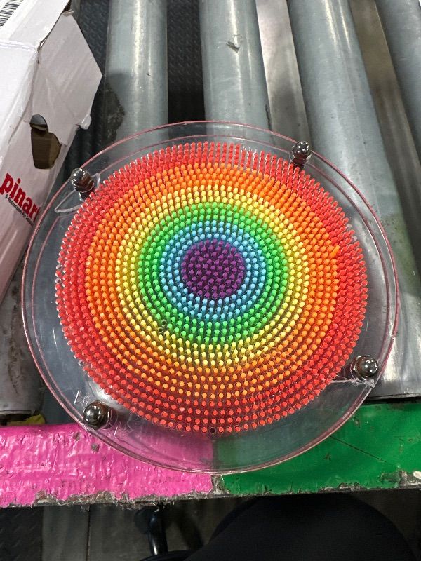 Photo 1 of **HAS A CRACK ACROSS, DOESN'T AFFECT USE** ENJSD 3D Pin Art Sensory Toys for Kids 5-7, Pin Art Board Impression Sensory Toys for Kids with Autism, Autism Gifts for Autistic Children Age 3, 4, 5, 6, 7, 8, 9, 10+ Years Old Boys Girls