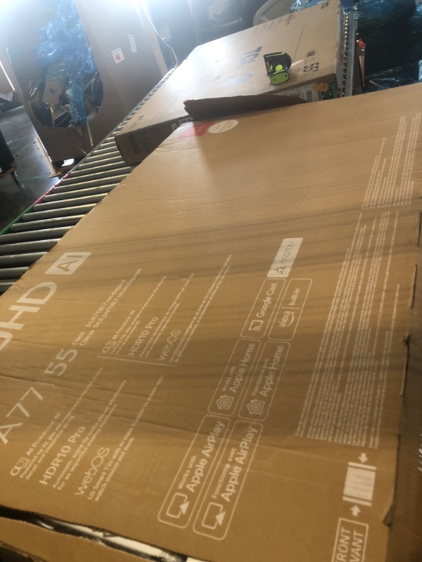 Photo 1 of **SCREEN IS DAMAGED**LG 55-Inch Class UHD AI 4K UA77 Series Smart TV w/AI Sound Pro, HDR10, 4K Super Upscaling, Filmmaker Mode, Wow Orchestra, Compatible with Alexa (55UA7700PUB, 2025)