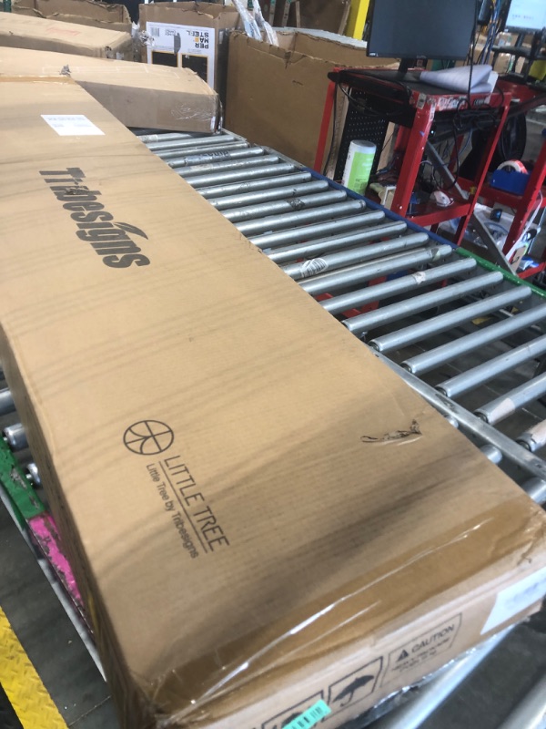 Photo 1 of Little Tree 63 Inches Long Console Table for Entryway, Rustic Brown Sofa Table Behind Couch, Wooden Entry Table Foyer Hallway Table, Industrial Console Sofa Tables for Living Room