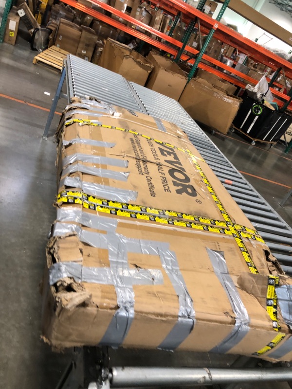 Photo 1 of VEVOR Workbench, 48-inch Garage Workbench with Drawer Storage & Wheels, 1500 lbs Load Capacity Workshop Bench on Wheels, Heavy Duty Oak Wood Top Work Table for Garage, Workshop, Office, and Home