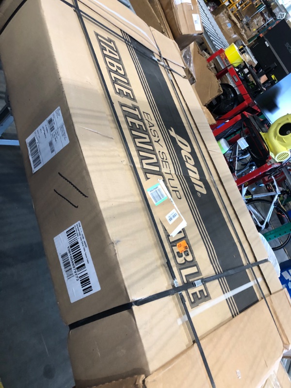 Photo 1 of Penn Easy Setup Full Size Table Tennis Table – 100% Preassembled – Sets up in Under 5 Minutes – Play Anywhere – Compact Storage – Ping Pong Table with 2 Paddles and 2 Balls