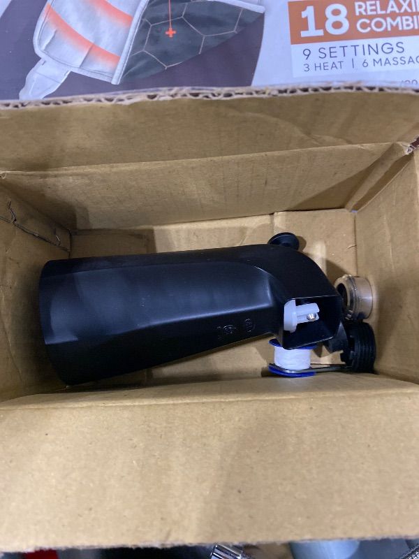 Photo 1 of ***MISSING PARTS*** ***READ CLERK NOTES*** Universal Bathroom Tub Spout with Metal Tub Spout Cover Ring, 5 1/4 Inches Reach Wall Front Mount Faucet with Shower Diverter 1/2" IPS Inside Thread(Matte Black)