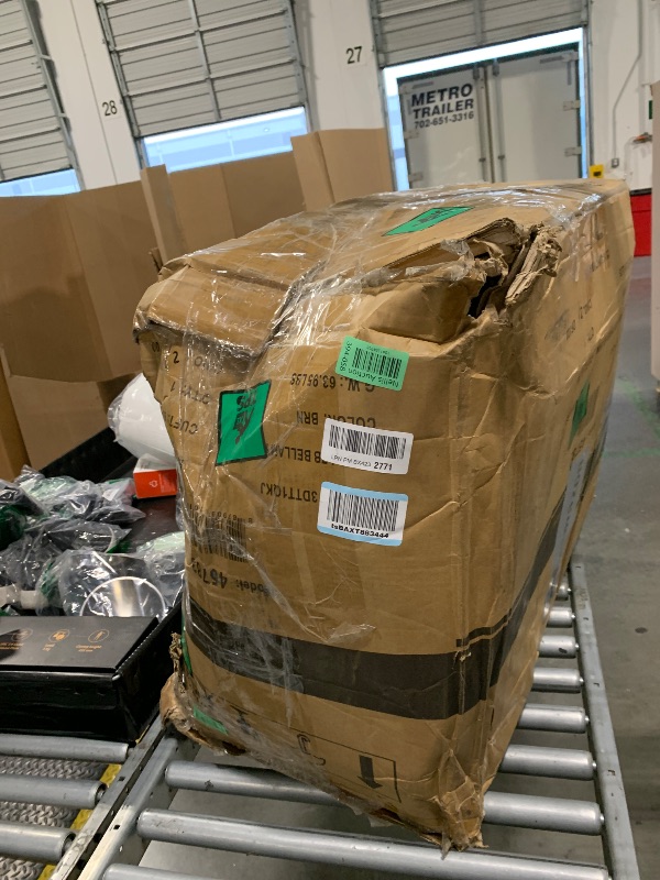 Photo 1 of ***MISSING HARDWARE***
La-Z-Boy Bellamy Executive Office Chair with Memory Foam Cushions, Real Wood Arms and Swivel Base, Waterfall Seat Edge, Faux Bonded Leather, Brown