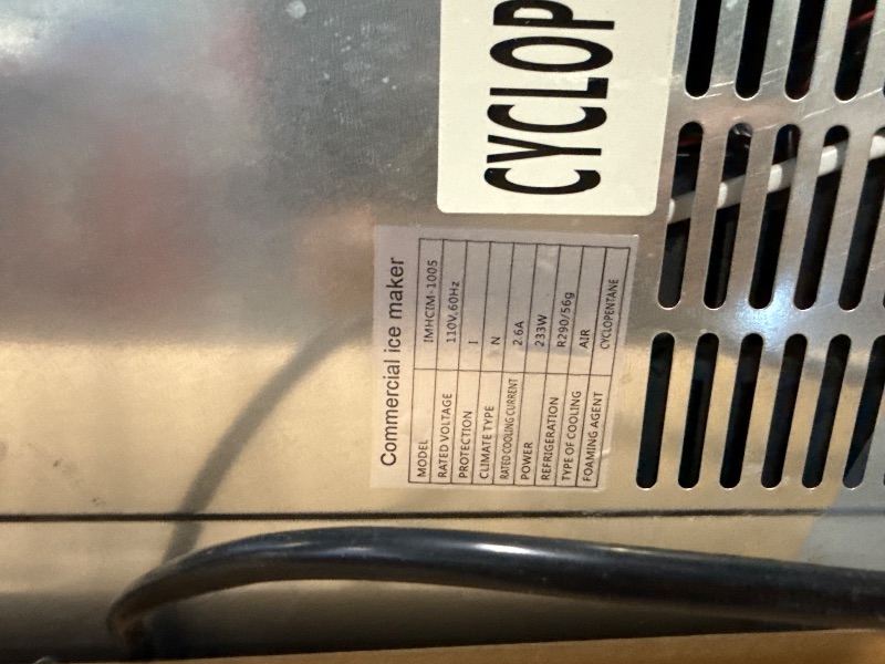 Photo 1 of ** USED ITEM, UNKNOWN FUNCTION**EUHOMY Commercial Ice Maker Machine,Moon-Shaped Ice,100lbs/24H Stainless Steel Under Counter Ice Machine with 33lbs Storage Bin, Freestanding Crescent Ice Maker for Home/Bar/Cafe/Restaurant