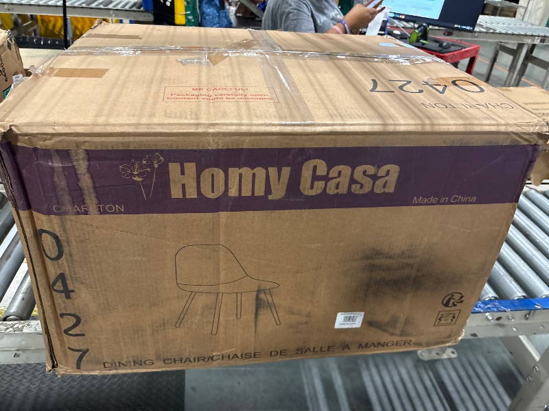 Photo 1 of ***SET OF 3 CHAIRS**
FurnitureR Dining Chairs Set of 6, Fabric Suede Dining Room Side Seating, Kitchen Chairs Mid-Back with Metal Legs for Living Room, Restarant, Cafe, Brown