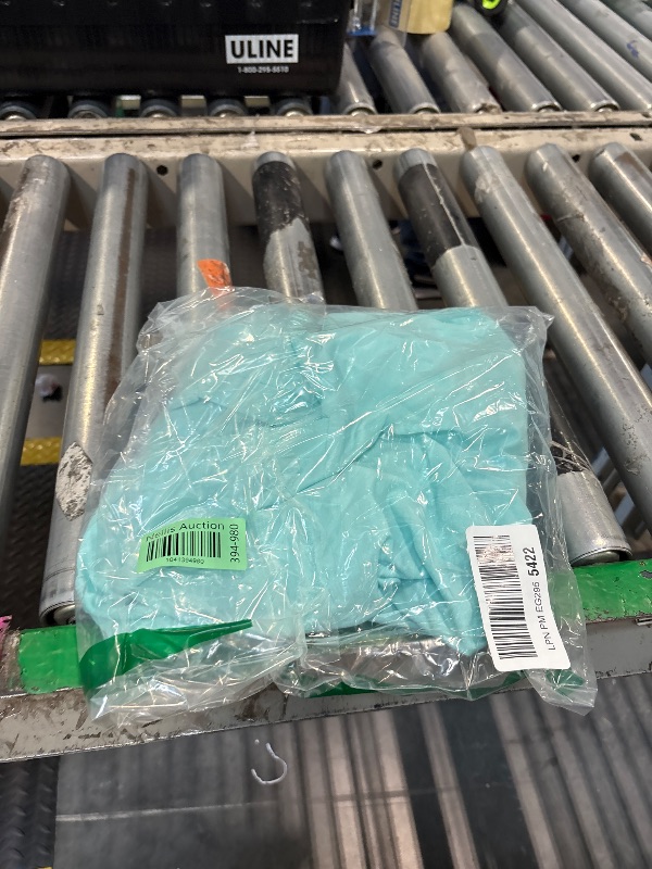 Photo 1 of *****SMALL HOLE******Womens Summer Tops Casual 3/4 Sleeve Slight Pleats Work Business Shirts Blouses Fashion 2024 Lake Green LARGE