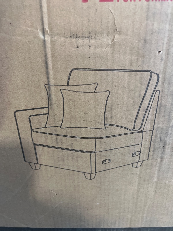 Photo 1 of **** ONLY ONE CHAIR *** NOT THE FULL SET ***YOPTO 127" L-Shaped Sectional Couch with Movable Ottoman 